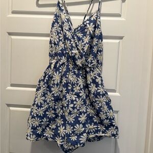 American Eagle Outfitters Navy Floral Romper